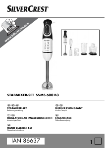 Mode d’emploi SilverCrest IAN 86637 Mixeur plongeant