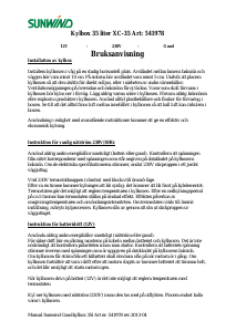 Bruksanvisning Sunwind XC-35 Kylbox