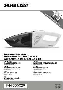Manual SilverCrest IAN 300029 Handheld Vacuum