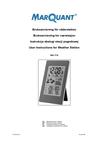 Bruksanvisning MarQuant 943-110 Väderstation