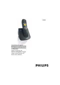 Mode d’emploi Philips CD6401B Téléphone sans fil