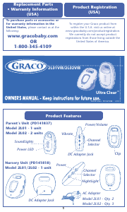 Bruksanvisning Graco 2L01VIB Ultra Clear Babyvakt