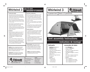 Mode d’emploi Chinook Whirlwind 3 Tente