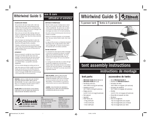 Mode d’emploi Chinook Whirlwind Guide 5 Tente