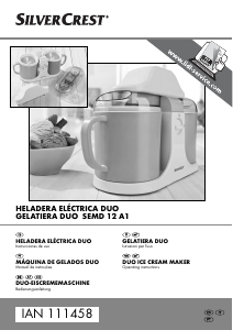 Manual de uso SilverCrest IAN 111458 Máquina de helados