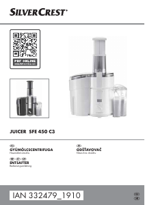 Használati útmutató SilverCrest IAN 332479 Gyümölcscentrifuga