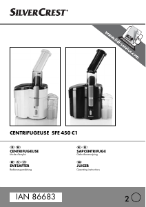 Mode d’emploi SilverCrest IAN 86683 Presse-fruits