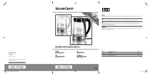 Bruksanvisning SilverCrest IAN 75768 Vattenkokare