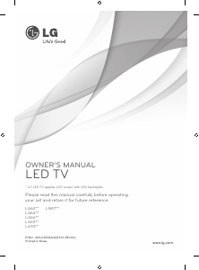 Manuale LG 55LA6408 LED televisore