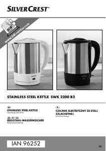 Instrukcja SilverCrest IAN 96252 Czajnik