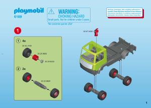 Manual de uso Playmobil set 6109 Cityservice Camión de residuos con contenedores para el vidrio