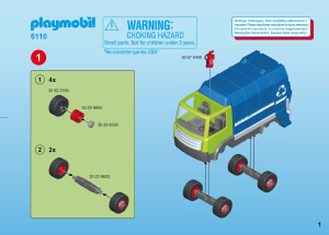 Bruksanvisning Playmobil set 6110 Cityservice Återvinningsbil