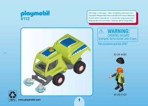 Manual Playmobil set 6112 Cityservice Varredor de rua