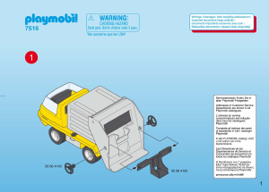 Handleiding Playmobil set 7516 Cityservice Klassieke vuilniswagen
