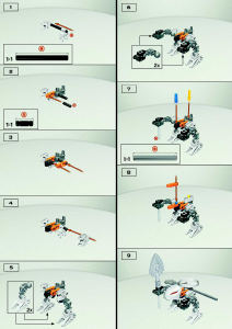 Manual Lego set 4870 Bionicle Rahaga Kualus