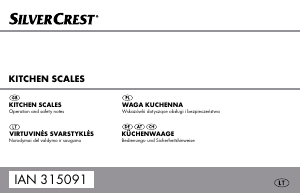 Vadovas SilverCrest IAN 315091 Virtuvės svarstyklės