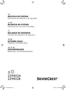 Manual SilverCrest IAN 79419 Balança de cozinha