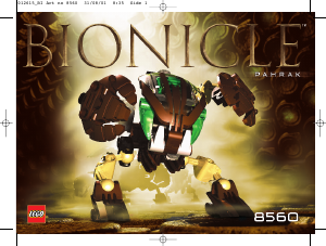 Manual Lego set 8560 Bionicle Pahrak