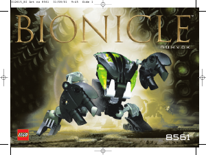 Kullanım kılavuzu Lego set 8561 Bionicle Nuvok