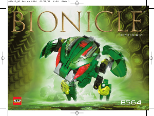 Vadovas Lego set 8564 Bionicle Lehvak