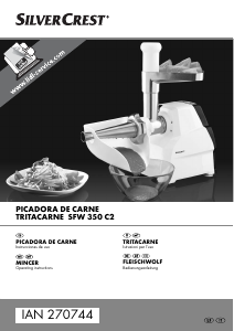 Manual de uso SilverCrest IAN 270744 Picadora de carne