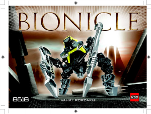 Rokasgrāmata Lego set 8618 Bionicle Vahki Rorzakh