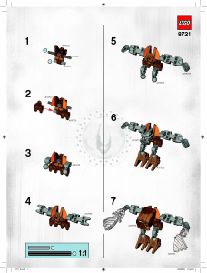 Manual de uso Lego set 8721 Bionicle Velika
