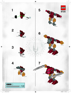 Manuale Lego set 8725 Bionicle Balta