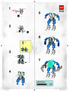 Mode d’emploi Lego set 8726 Bionicle Dalu