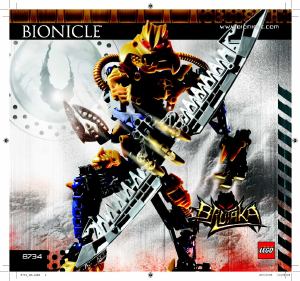 Vadovas Lego set 8734 Bionicle Brutaka