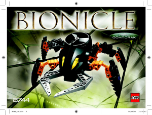 Manual de uso Lego set 8744 Bionicle Visorak Oohnorak