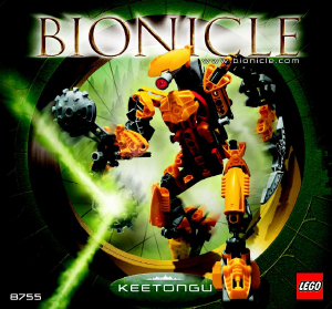 Priročnik Lego set 8755 Bionicle Keetongu