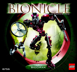 Käyttöohje Lego set 8756 Bionicle Sidorak