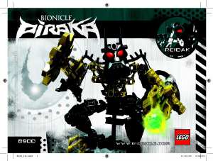 Manuale Lego set 8900 Bionicle Reidak