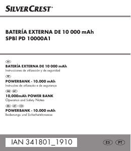 Manual de uso SilverCrest IAN 341801 Cargador portátil