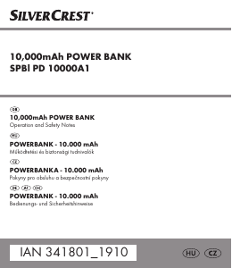 Használati útmutató SilverCrest IAN 341801 Hordozható töltő
