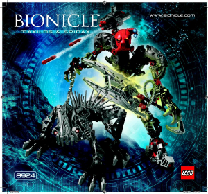 Manual de uso Lego set 8924 Bionicle Maxilos y Spinax