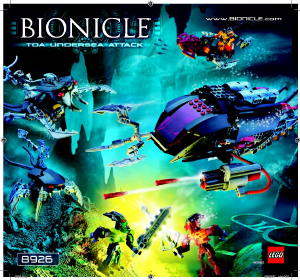 Manual de uso Lego set 8926 Bionicle Ataque submarino Toa