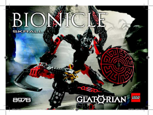 Rokasgrāmata Lego set 8978 Bionicle Skrall
