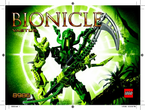 Vadovas Lego set 8986 Bionicle Vastus