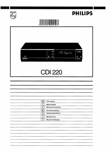 Mode d’emploi Philips CDI220 Lecteur CD