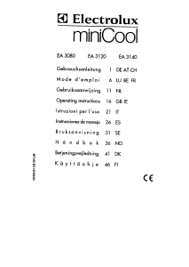 Handleiding Electrolux EA3080D Koelkast