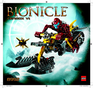 Manual Lego set 8992 Bionicle Cendox V1