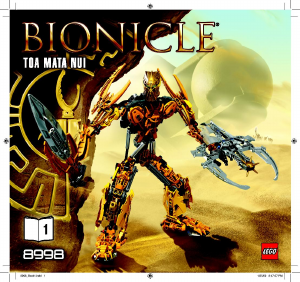 Manual de uso Lego set 8998 Bionicle Toa Mata Nui