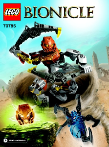 Manual de uso Lego set 70785 Bionicle Pohatu – Maestro de la piedra