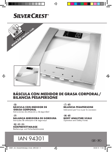 Manual de uso SilverCrest IAN 94301 Báscula