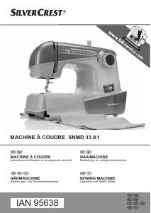 Mode d’emploi SilverCrest IAN 95638 Machine à coudre