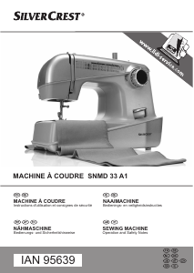 Mode d’emploi SilverCrest IAN 95639 Machine à coudre