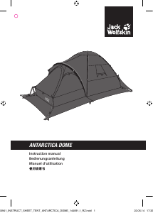 Mode d’emploi Jack Wolfskin Antarctica Dome Tente