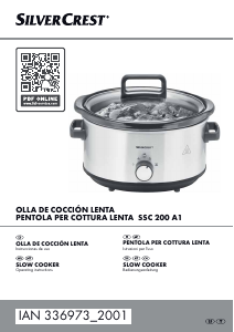 Manuale SilverCrest IAN 336973 Slow cooker